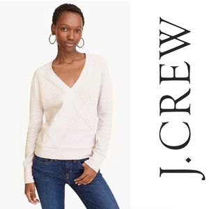 NWT J. Crew Faux Wrap Top in Textures Crepe Cream